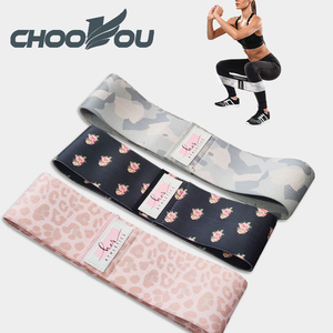 Bandes de hanches avec 3 niveaux de résistance | Bandes de fesses antidérapantes en tissu pour les Squats et les fentes | Comprend un sac de transport en filet gratuit - Product Image 3