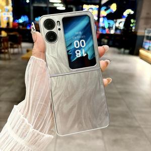 เคสโทรศัพท์แบบพับได้ <span class=keywords><strong>OPPO</strong></span> Find <span class=keywords><strong>N2</strong></span> Flip สีเงินขอบเงา วัสดุ PC <span class=keywords><strong>ราคา</strong></span>โรงงาน - Product Image 2