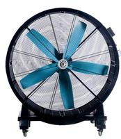 Ventilateur industriel mobile sans pied, moteur PMSM, économie d'énergie, 220V AC, ventilateur portable pour usine et entrepôt
