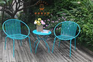 Promozione Fabbrica Cinese: Set Bistrot da Giardino Moderno per Esterni/Interni, 1 Tavolo e 2 Sedie in <span class=keywords><strong>Ferro</strong></span> <span class=keywords><strong>Battuto</strong></span> Impilabili - Product Image 3