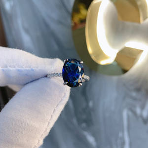 Kustom grosir kubik zirkonia cincin keabadian wanita janji 925 perak murni cincin pernikahan pertunangan - Product Image 5