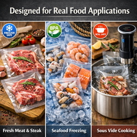 Rouleaux de mise sous vide certifiés FDA LFGB sans BPA, 7 couches de co-extrusion pour le stockage des aliments, 11 pouces, rouleaux de scellage thermique Foodsaver 8 pouces