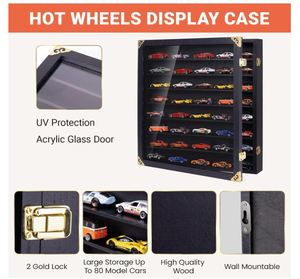 Vitrina <span class=keywords><strong>de</strong></span> Madera Personalizada para Hot Wheels, Soporte <span class=keywords><strong>de</strong></span> Pared para 80 Modelos <span class=keywords><strong>de</strong></span> Autos <span class=keywords><strong>de</strong></span> Juguete, Organizador <span class=keywords><strong>de</strong></span> Almacenamiento, Puerta <span class=keywords><strong>de</strong></span> Vidrio Acrílico con Protección UV - Product Image 5