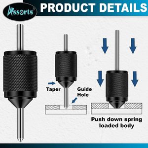 Large Universal Transfer <b>Punch</b> Aligner Tool 3/8 To 1 Inch Self Centering Hole Locator Hardened Steel Metalworking - Product Image 5