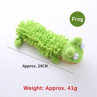 En stock Jouets à mâcher pour chiens en peluche chenille avec couineur BiBi, pour la dentition, modèles Grenouille, Hippopotame, Chien, Canard, Poulet, Cochon (six animaux) Vente en gros Personnalisé