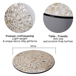 Napperon exquis en nacre de haute qualité napperon Capiz incrustation napperon pour Table à manger napperon de luxe fabriqué au Vietnam - Product Image 3