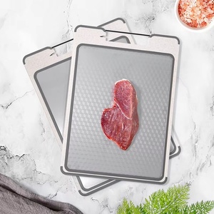 Planche à découper double face en acier inoxydable avec aiguiseur de couteaux – Gadget très demandé - Product Image 4