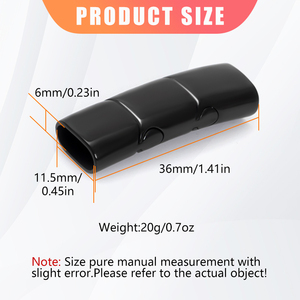 Cierres Magnéticos Planos de Acero Inoxidable Hobbyworker, Cierres Magnéticos para Cordones de Cuero, Terminales para Joyería y Accesorios - Product Image 3