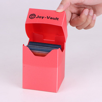 Boîte de rangement pour cartes de collection en PP, couvercle rabattable, boîte de rangement pour cartes de jeu en plastique durable, personnalisable