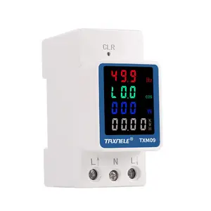 6IN1 AC Monitor 110V 220V 100A Voltage Current Power Factor KWH Electric Energy Frequency meter VOLT AMP voltmeter ammeter