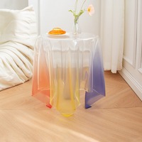 Table d'appoint/table basse moderne en acrylique écologique (forme de nappe) pour les cérémonies de baptême et de Diwali – Vente en gros