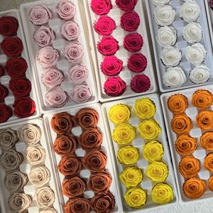 رؤوس زهور محفوظة مباشرة من مصنع Lovebay رأس ورود أحمر وأبيض وردي خالدة للأبد محفوظة إلى الأبد - Product Image 1