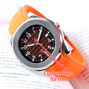 Montre mécanique NH35 avec logo personnalisé de 40 mm, montres en or rose pour hommes, mouvement automatique de luxe NH35, cadran étanche, cristal saphir - Product Image 5
