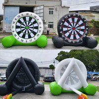 Yuedong 5.8ft*7.8ft 2M Cible de jeu gonflable de football et de fléchettes, avec ballons de football, Publicitaire