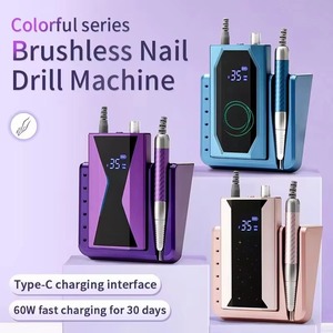 40000RPM Manicure Tool with Handle Long-Lasting Battery for <b>Nail</b> Art 85W Brushless <b>Nail</b> Drill Machine Portable - Product Image 2