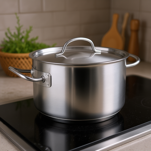 Casseruola alta Chef Classic da 3 Qt in acciaio inossidabile con coperchio per uso su piano cottura - Product Image 3