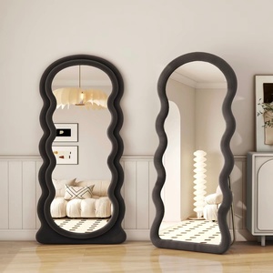 Espejo de pie de cuerpo entero <span class=keywords><strong>ECOLIVING</strong></span> Aesthetic Arch Art Deco con marco de aleación de aluminio, borde delgado, espejo grande para decoración del hogar - Product Image 1