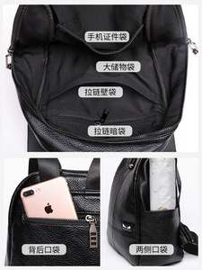 Sac à dos rétro en cuir de vachette fait main, sac à dos en cuir véritable pour femme - Product Image 3