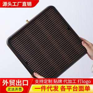 Bandeja para té, modelo nuevo 2025, pequeña base de bambú color nogal para tetera, apta para una persona, bandeja para almacenar agua. - Product Image 5