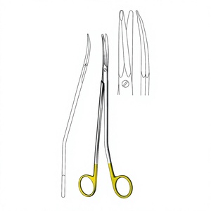 Ciseaux Gorney-Freeman 23 cm (9 pouces) courbés pour lifting du visage, ciseaux chirurgicaux en carbure de tungstène TC Gold, acier inoxydable - Product Image 1