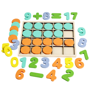 Ensemble de jouets éducatifs pour l'éducation précoce des enfants grille numérique <span class=keywords><strong>maternelle</strong></span> calcul mathématique aides pédagogiques Puzzle de correspondance des couleurs - Product Image 5