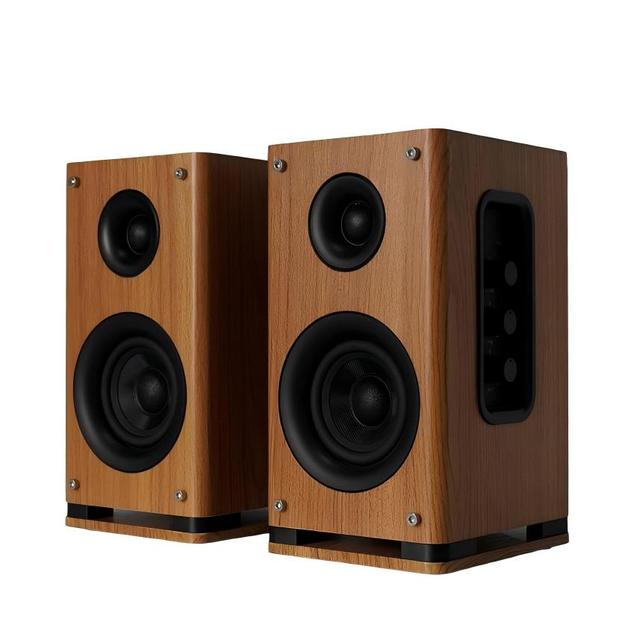 Portable Speaker Usb Music Player Wooden Super Bass Wireless Multimedia Audio Sound Box Bookshelf Speaker for Computer