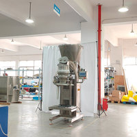 Machine de remplissage semi-automatique de poudre haute précision 10-50 kg avec pince à sac, convoyeur et pochette stand-up en film/papier pour additifs alimentaires
