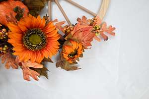 Guirlande artificielle personnalisée pour Halloween Couronne d'automne pour Thanksgiving Couronne de citrouille artificielle de 24 pouces - Product Image 5