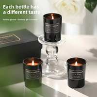 Ensemble cadeau de trois bougies non parfumées, luxe exquis, haut de gamme, cire de soja, parfum d'intérieur longue durée, mariage, anniversaire, nouvel an