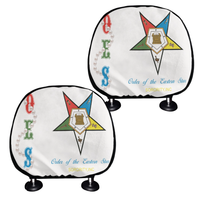 Housses de repose-tête de voiture personnalisées avec lettres grecques Gamma Phi Delta Sorority, imprimé perle, protection de siège, décoration intérieure de voiture, cadeau
