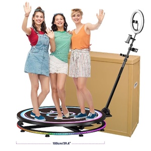 <strong>360</strong> <strong>Degree</strong> Slow Motion Photobooth Machine Platform <strong>360</strong> Photo Booth Automatic Stand Metal Tempered Glass 2-Year Warranty 1-7 - Product Image 2