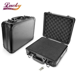 Lucky <span class=keywords><strong>Case</strong></span> Tùy Chỉnh Xách Tay Mang Theo Vỏ Cứng Với Chèn Bọt Tùy Chỉnh Cho Thiết Bị Màu Đen - Product Image 2