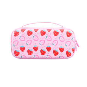 Nintendo <b>Switch</b> 2 Carrying <b>Case</b> EVA Hard Sided Strawberry Design Crossbody Bag With Shoulder Strap - Product Image 5