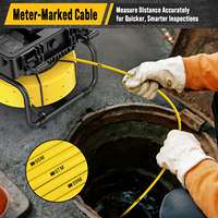 Caméra d'inspection de canalisation 50M 165ft avec localisateur, 512Hz, auto-nivelante, 1080P, DVR 32 Go