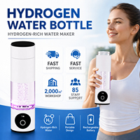 Nouvelle technologie PEM SPE, bouteille/gobelet à eau hydrogénée portable électrique à haute concentration 6000 ppb, cadeau bien-être pour la maison