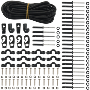 Đen Kayak gian lận Kit 19.7ft Bungee dây boong núi Kit Kayak gian lận Kit PE túi bao bì thích hợp cho Kayak ca nô thuyền - Product Image 1