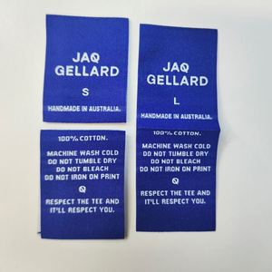 Fabricant d'étiquettes de vêtements de luxe pliées en gros, étiquettes personnalisées pour la taille du col, marque privée - Product Image 2