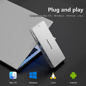 14 En 1 Tipo C USB Hub estación de acoplamiento USB 3,0 lector de tarjetas adaptador Hub 5 puertos 10Gbps USB 3,2 Hub con 4K 60Hz HDTV Lan Audio PD - Product Image 5