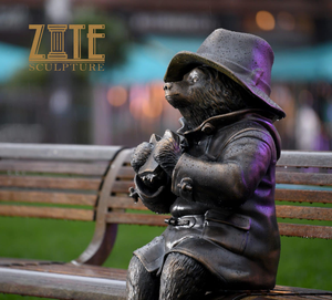 Sculpture d'ours <span class=keywords><strong>Paddington</strong></span> en bronze grandeur nature pour décoration extérieure - Product Image 5