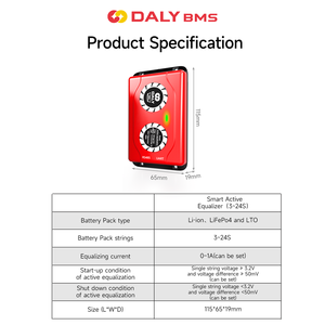 Daly Smart BMS Active Cell Balancer 3S-24S 1A Equilibrio de corriente para Li-ion LifePO4 Paquete de batería de litio 2: 12V 8S 24V 16S 48V - Product Image 4