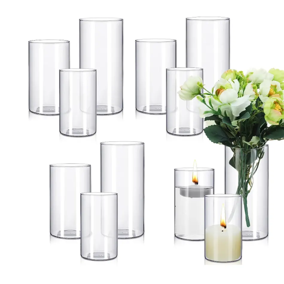 tall floor vase cheap wholesale customized modern nordic large clear single home decor wedding table glass cylinder flower vase