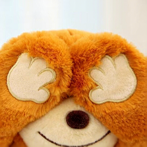 Juguete de Peluche Perro para Jugar al Escondite, Animal de Peluche Suave para Niños de 2 a 4 Años, Unisex, con Relleno de Algodón PP - Product Image 1