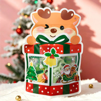 Sacs en plastique refermables de Noël en gros, imprimés sur mesure, pour cadeaux, bonbons et biscuits, pochettes Ziplock