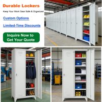 Casier de rangement en acier à 2 portes avec pieds, serrures électroniques et à combinaison, assemblé, pour dortoir, casier à vêtements