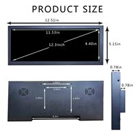 Écran LCD en barre, carte pilote Android 11, lecture automatique USB, écran publicitaire LCD H/D en barre, moniteur ultra large 12,3 pouces 24 pouces