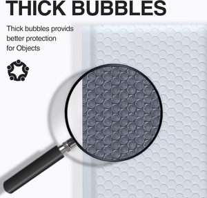 Enveloppes à bulles blanches opaques, enveloppes rembourrées en polyéthylène imperméables à fermeture autocollante, sacs d'expédition légers pour vêtements et cosmétiques - Product Image 4