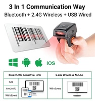 Escáner de Anillo de Alta Velocidad, Portátil, Inalámbrico, USB, 1D, 2D, Lector de Códigos QR y de Barras, Disponible en Stock