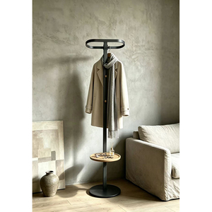 <span class=keywords><strong>Perchero</strong></span> de Metal Moderno Nórdico con Bandeja, Soporte de Pie para Dormitorio y Sala de Estar, Muebles para el Hogar - Product Image 4