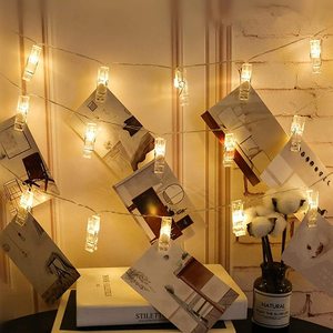 Tùy Chỉnh Bán Buôn Đầy Màu Sắc Peg Clip Giáng Sinh Ảnh Clip Tiên Lights Wedding Birthday Trẻ Em Trang Trí Led Dây Ánh Sáng - Product Image 2