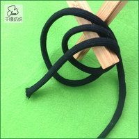 CR001 Herstellerangebot Runder Kordelzug 4mm 5mm Polyester-Schnur in Schwarz